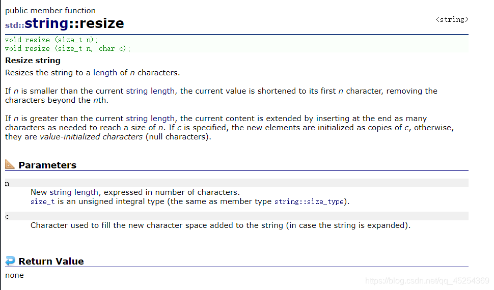 http://www.cplusplus.com/reference/string/string/resize/