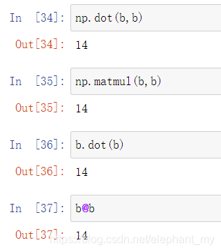 python Numpy 中的矩阵向量乘法(np.multiply()、np.dot()、np.matmul() 和 星号(*)、@)_np ...