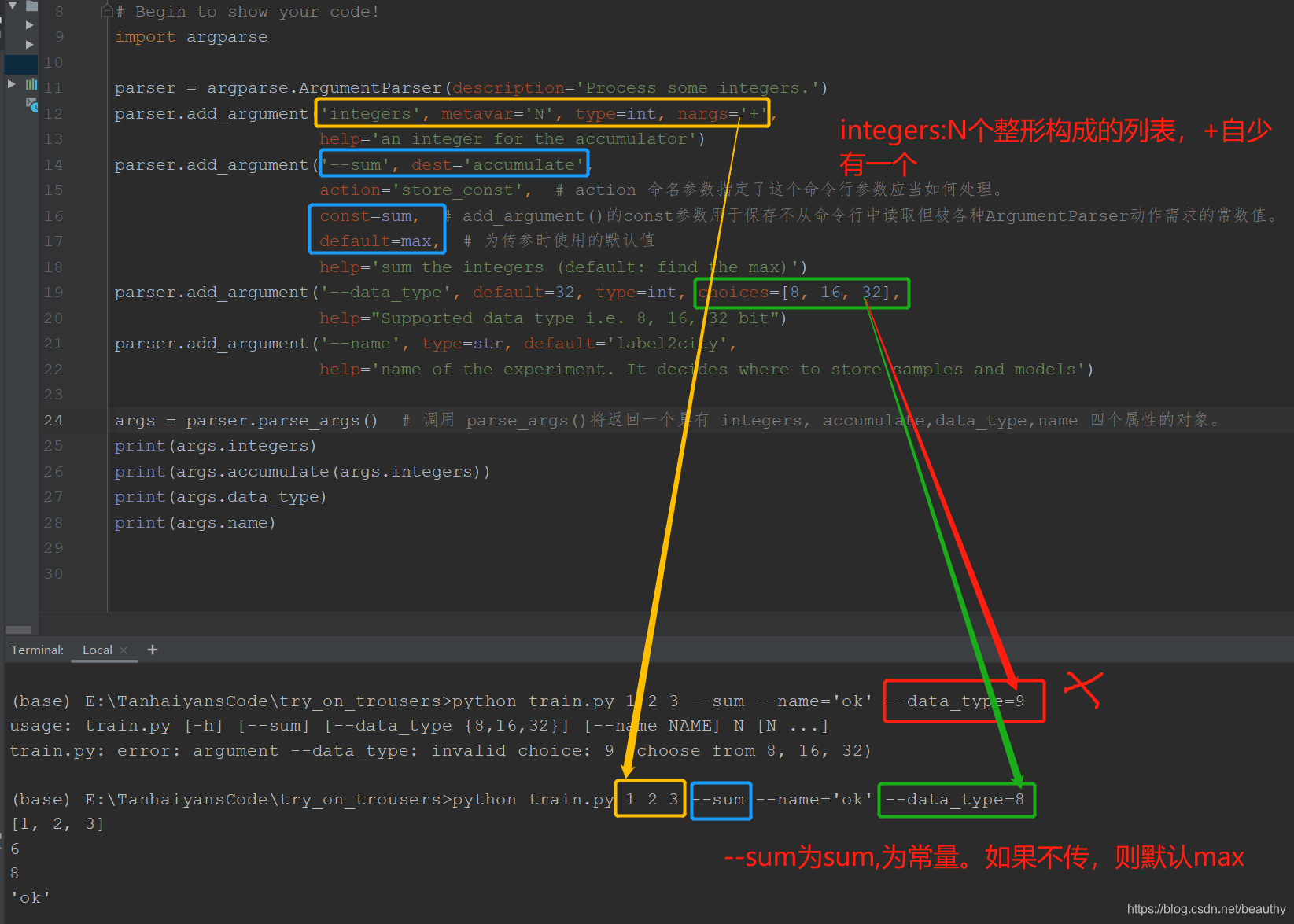 argparse--命令行参数解析器详细使用方法_argparse ---CSDN博客