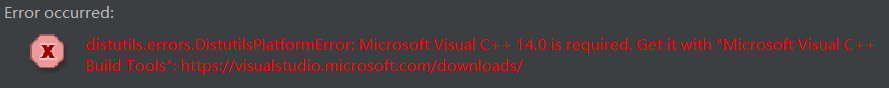 microsoft visual c++ 14.0 is required