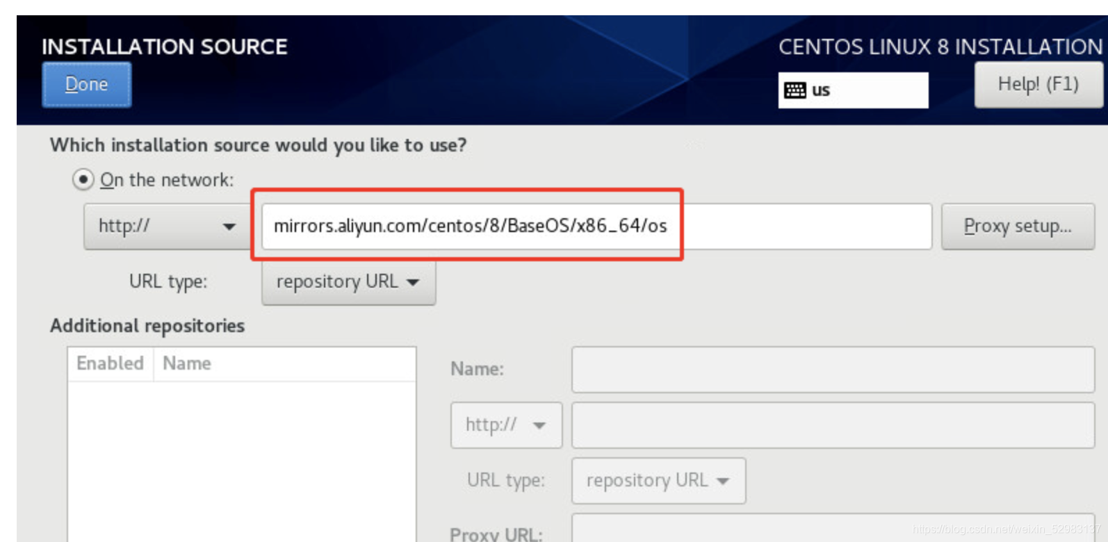 Mac安装CentOS8.3时出现,安装源设置基础软件仓库时出错