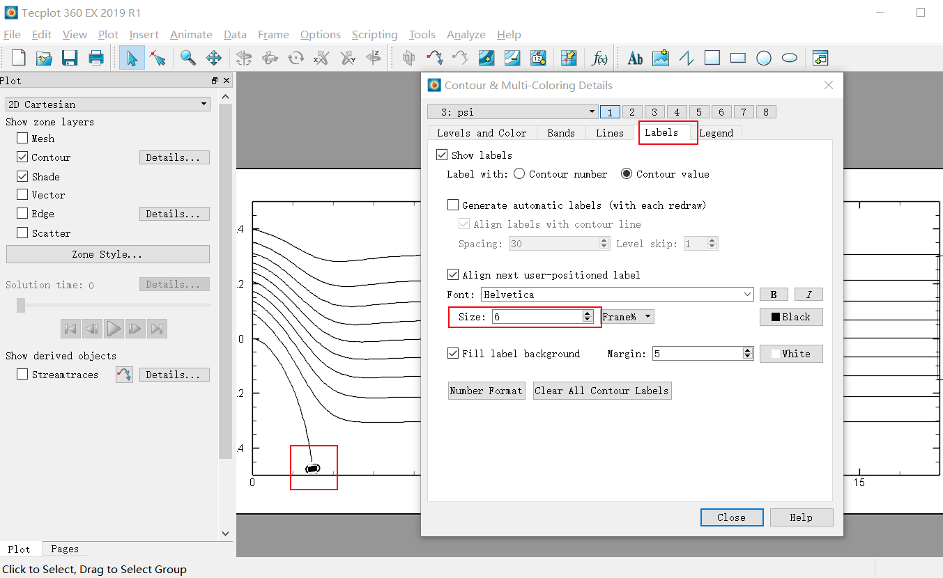 tecplot show border