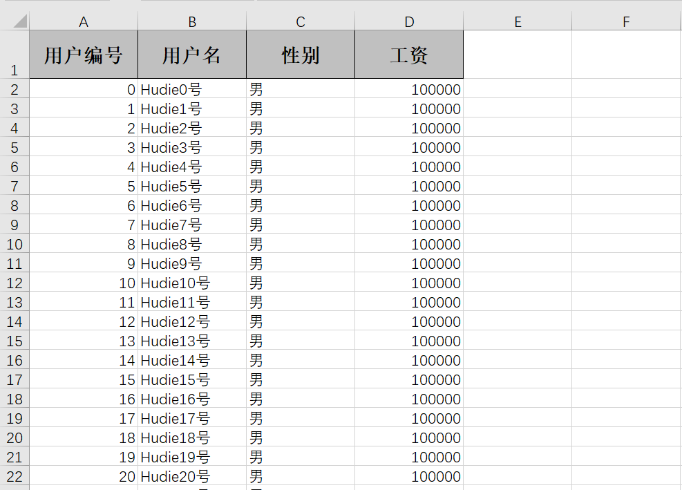 成功将100条数据写入Excel