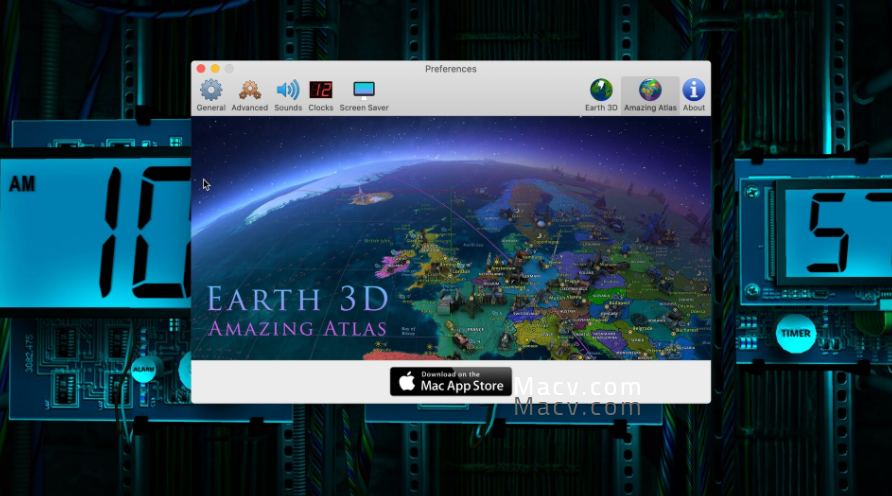 digitalclock3dformac3d机械时钟动态桌面壁纸