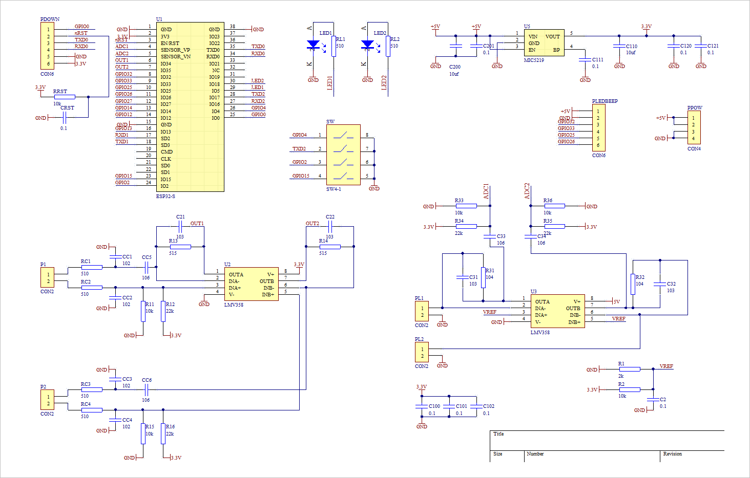 ▲ 电路原理图整体设计