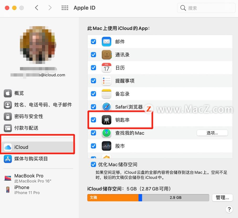 如何在Mac或iPhone上设置 iCloud 钥匙串？