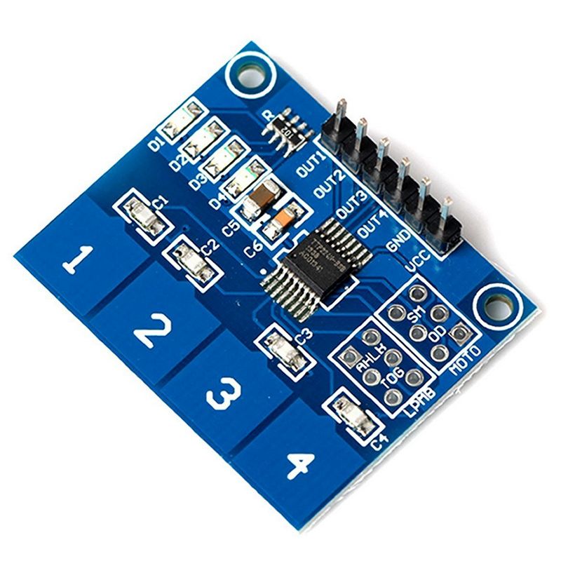 【雕爷学编程】Arduino动手做(80)---4路TTP224触摸模块_四路触摸模块引脚定义-CSDN博客