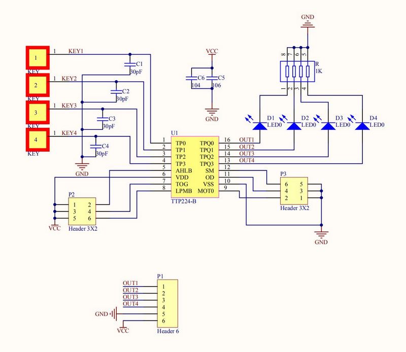 【雕爷学编程】Arduino动手做（80）---4路TTP224触摸模块_四路触摸模块引脚定义-CSDN博客