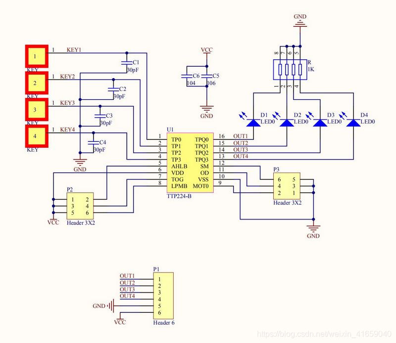 【雕爷学编程】Arduino动手做(80)---4路TTP224触摸模块_四路触摸模块引脚定义-CSDN博客