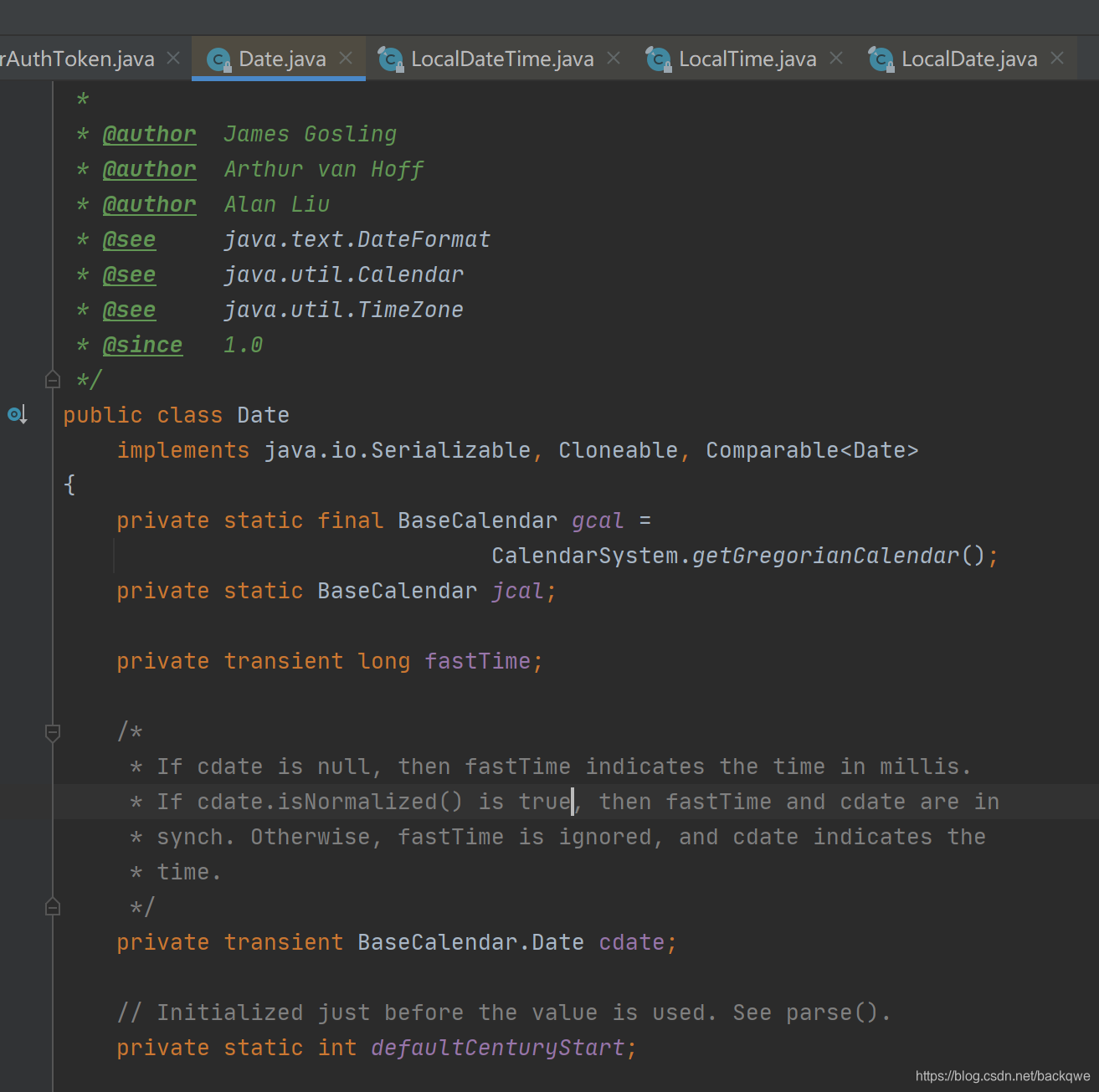 java.util.Date部分源码