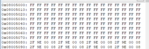 修改后运行FLASH_ErasePage(0x8005000);后一次只能擦除128字节。