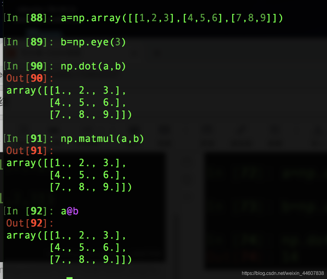 numpy中的数组操作np.dot总结_np.dot二维向量-CSDN博客