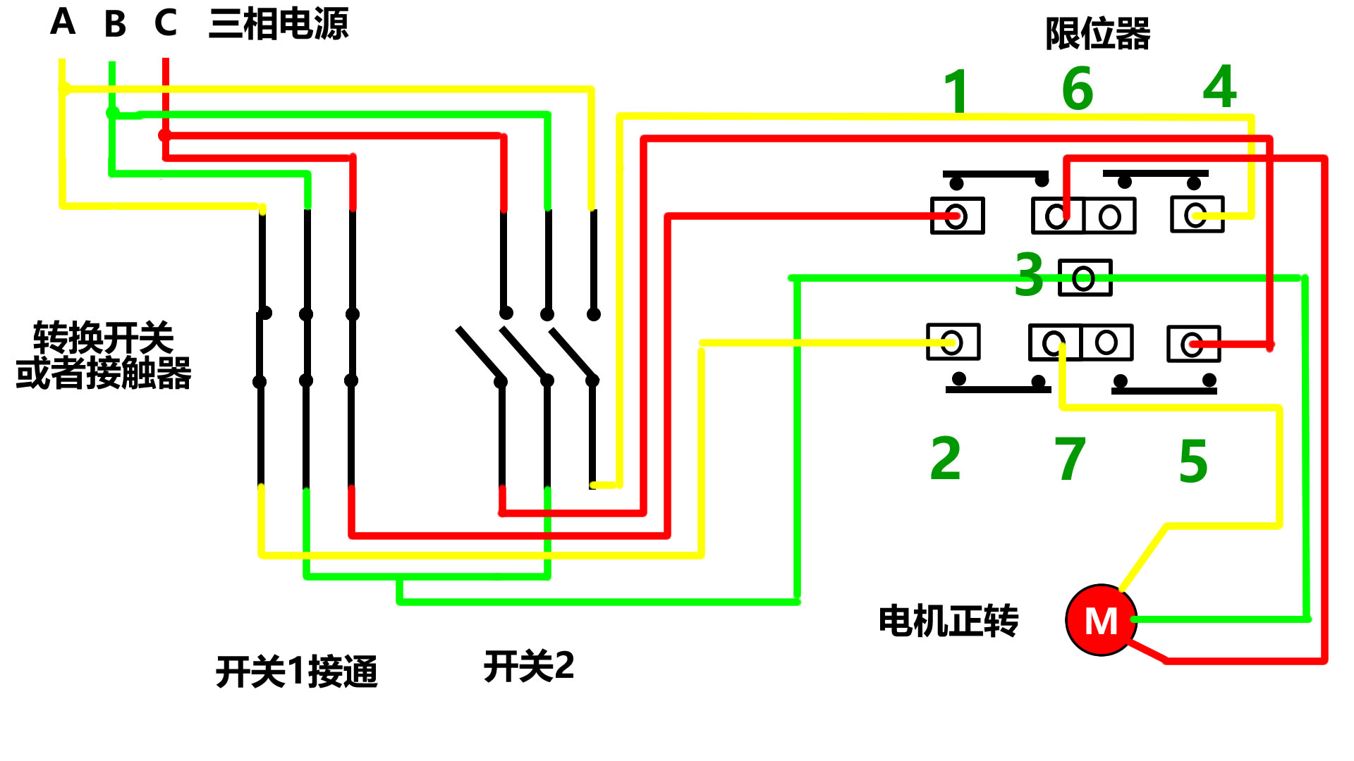 电葫芦接线图 220v双控图片