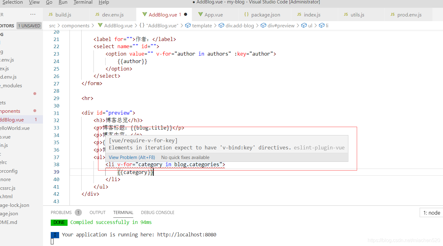 Elements in iteration expect to have ‘v-bind:key‘ directives.eslint ...