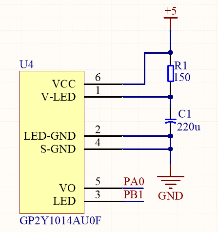 GP2Y1014AU0F粉尘传感器