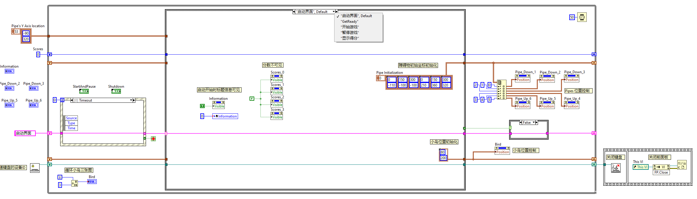 flappybird(像素鳥)小遊戲 (基於 labview 保姆級教程)