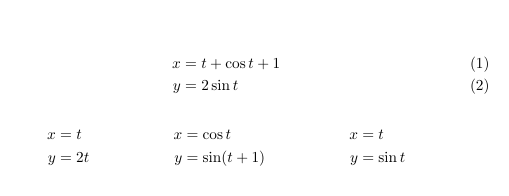 2x &=cos^2 x- sin^2 x \& = 2cos^2 x-1end{split}end
