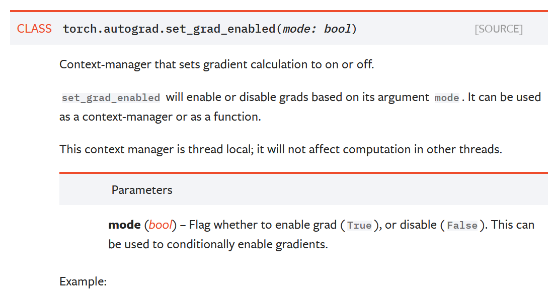 class torch.autograd.set_grad_enabled(mode bool)的使用举例_set grad enabled