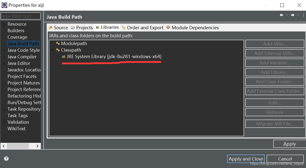 eclipse Description Resource Path Location Type Unbound classpath