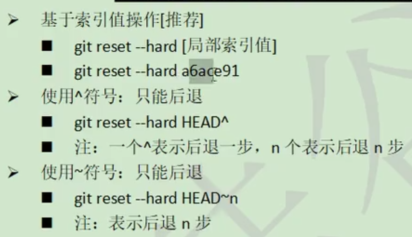 Git使用命令行回退版本git reset --hard