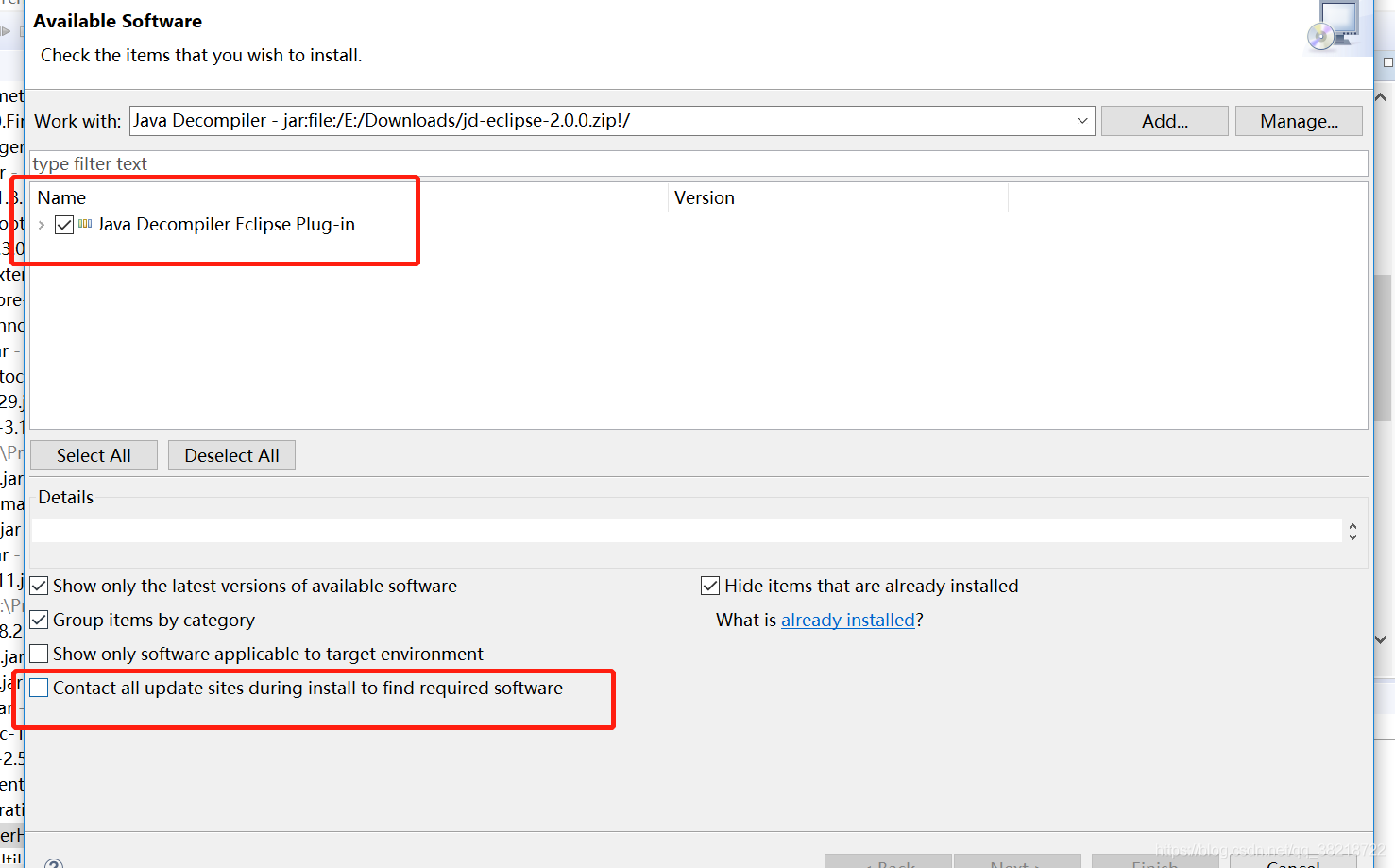 Eclipse中jar包的.class文件打不开问题(Java Decompiler插件安装)_java decompiler工具打不开 ...