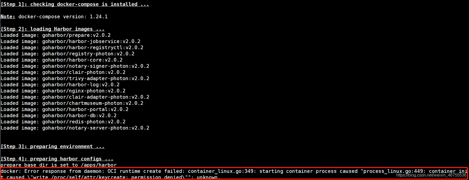 Unable to start container process exec. Response Error. Runtime Error 217 "НБД". Error response from Daemon: Bad response from docker engine..