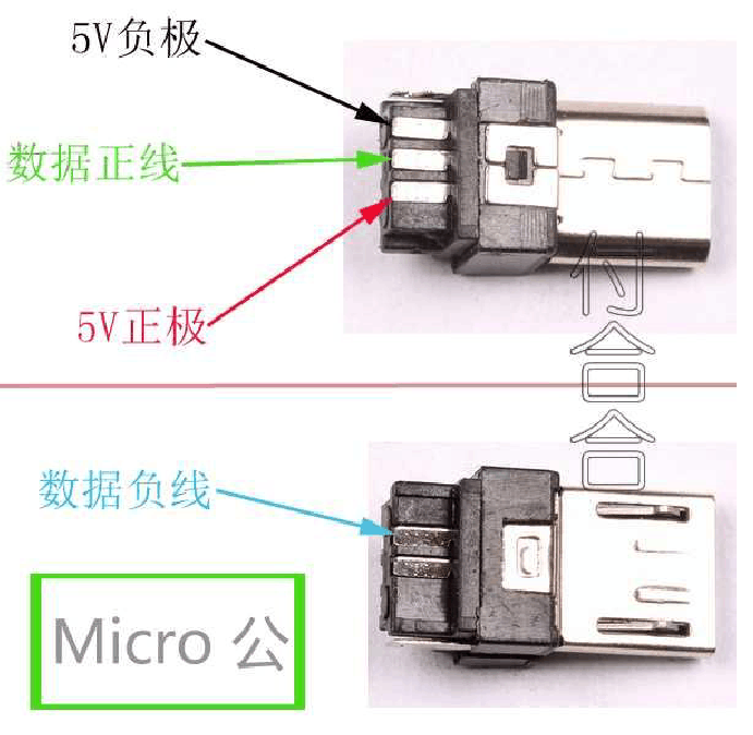 usb母头接口正负极图解图片