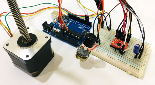 使用Arduino和A4988步进驱动器模块控制NEMA 17步进电机