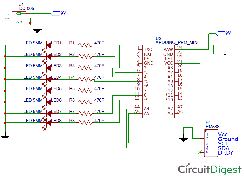 使用Arduino和HMC5883L磁力计的数字罗盘_hmc5883l模块 制作指南针-CSDN博客