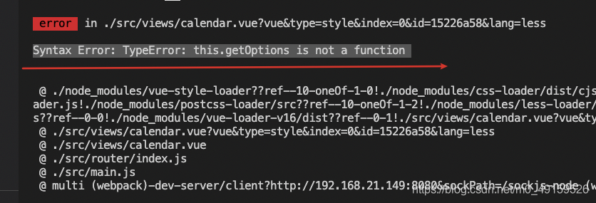 Syntax Error: TypeError: this.getOptions is not a function 报错解决-CSDN博客