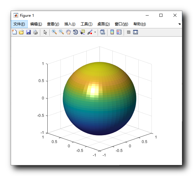 【MATLAB】三维图形绘制 ( 绘制球面 | sphere 函数 | 设置光源 | light 函数 | 相机视线 | view 函数 ...