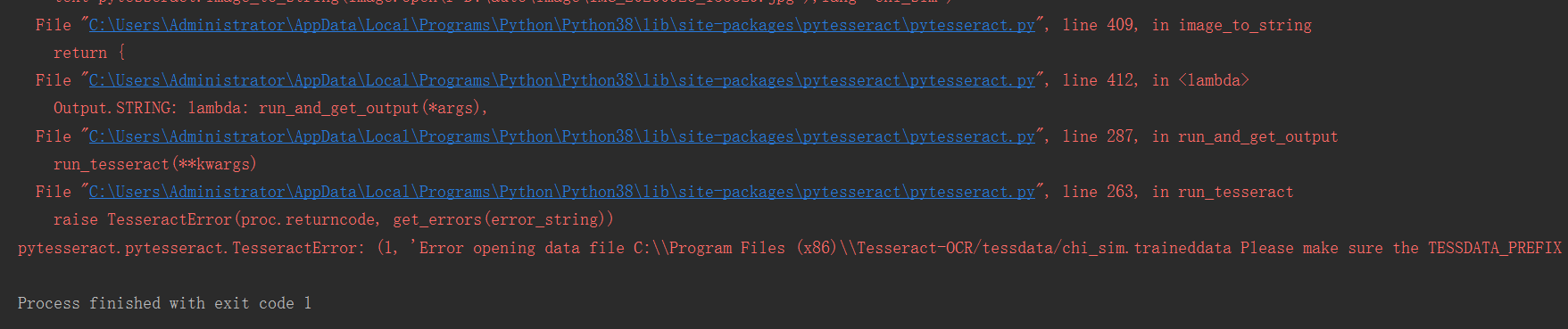 Python 实现图像识别安装及遇坑实录_pytesseract.image_to_string(image, lang='chi_sim ...