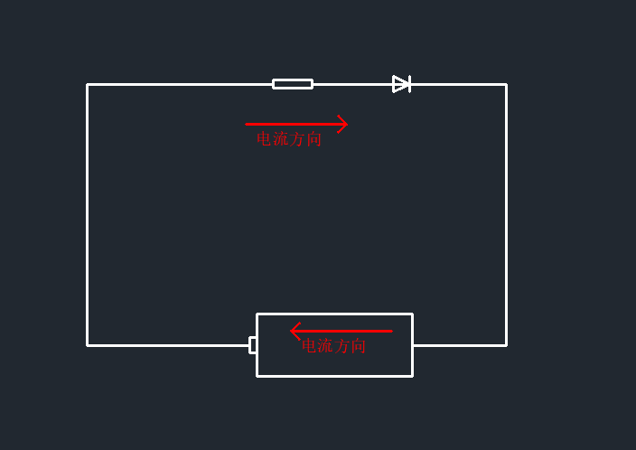 二极管电流方向示意图图片