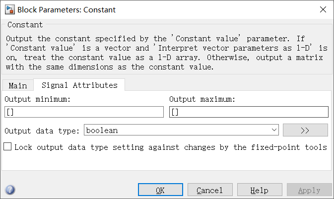 matlab：Data type mismatch. Output port 1 of ‘xx‘ is a signal of data type ‘double‘. 问题解决