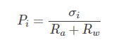 Pi=σiRa+Rw
Pi=σiRa+Rw