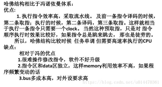 冯诺依曼结构、哈佛结构、改进型哈佛结构