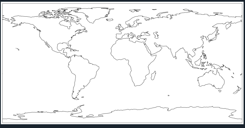 python 绘制世界地图,添加海岸线,陆地,投影