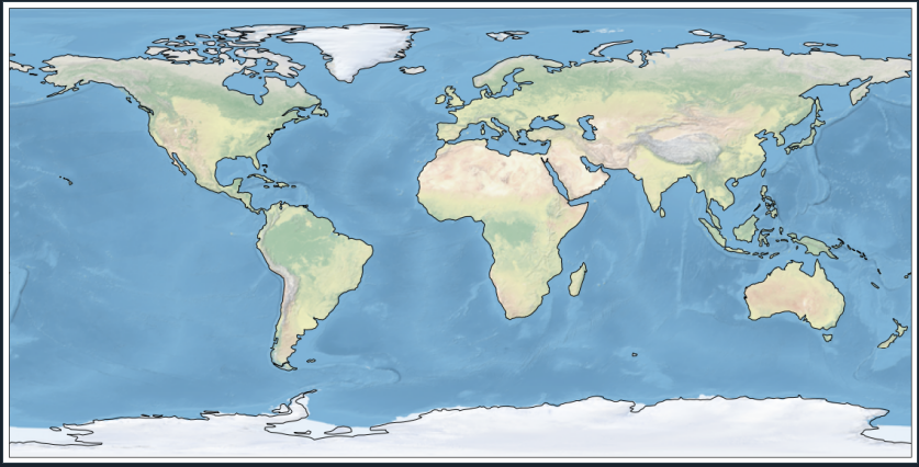 python 绘制世界地图,添加海岸线,陆地,投影