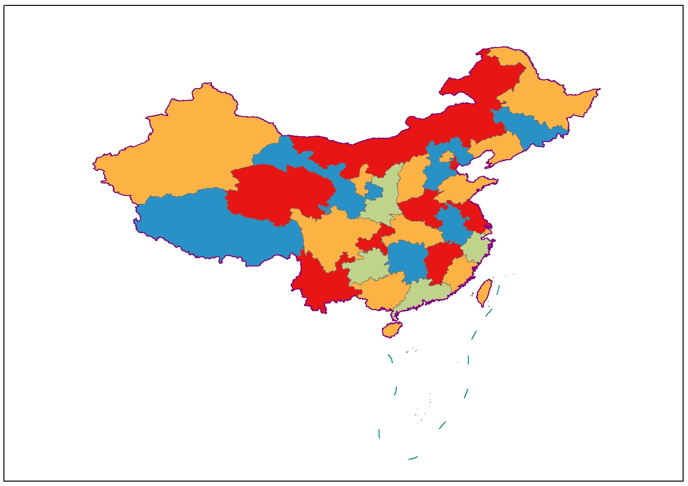 **作业内容:四色定理是指在无飞地的地图上着色时,至多采用4种颜色