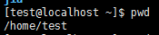 / 表示根目录，即当前工作路径为根目录下的home目录下的test目录