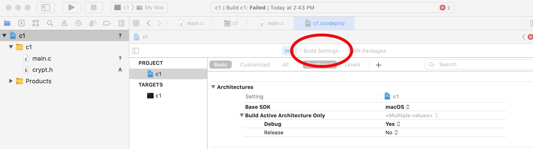 Xcode中的Building Settings在哪里，Building Settings的寻找办法_xcode build settings
