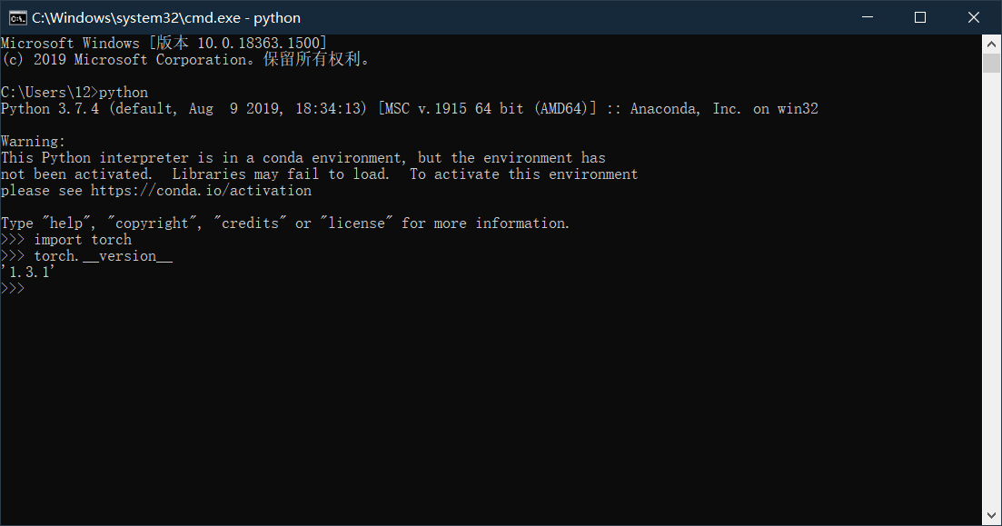 Pytorch Tutorial (1) - Installation - Programmer Sought
