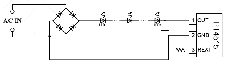 ▲ PT4515典型 应用电路