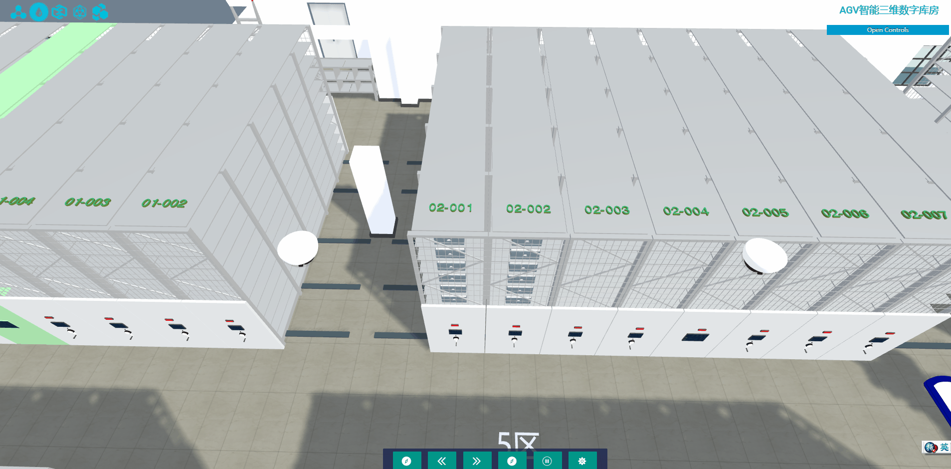 agv智能三维数字物流库房html5webglthreejs解决方案