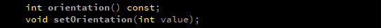 setOrientation()