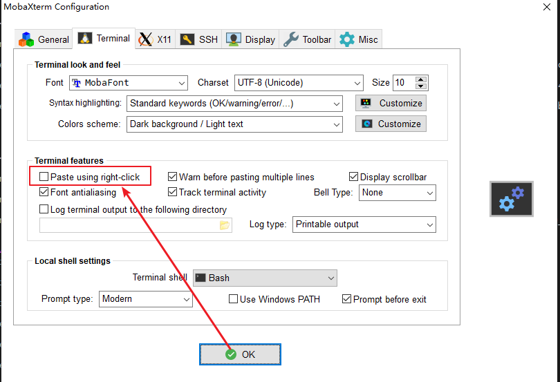 MobaXterm 常用设置