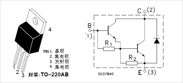 ▲ TIP122达林顿管