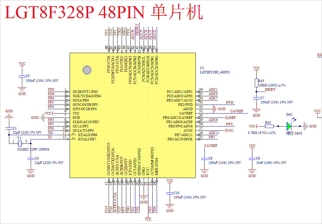 ▲ MCU 电路部分