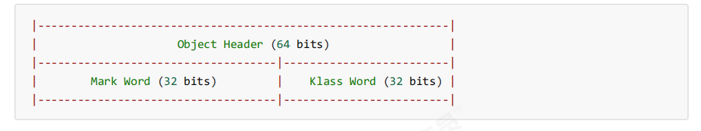 32位虚拟机下普通对象的对象头结构