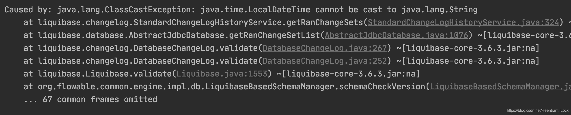 flowable启动报错ClassCastException: java.time.LocalDateTime cannot be cast ...